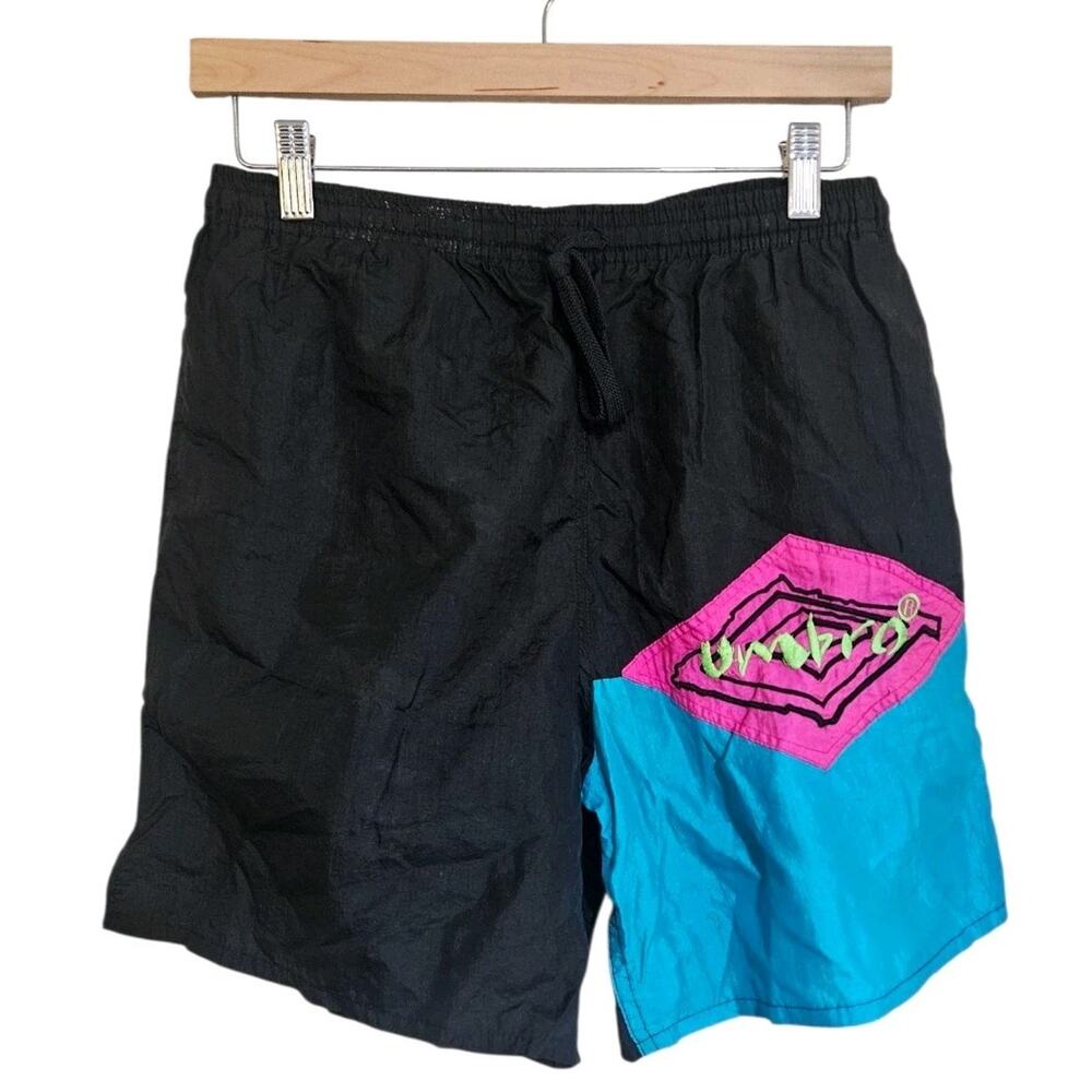Vintage 90s Umbro Color Block ShortsbMade in USA Size Small